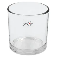 SANDRA RICH Teelichtglas Cyli Glas Transparent/Weiß