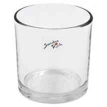 SANDRA RICH Teelichtglas Cyli Glas Transparent/Weiß