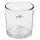 SANDRA RICH Teelichtglas Cyli Glas Transparent/Weiß