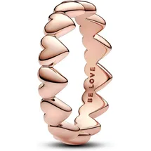 Pandora 183427C00 Damen-Ring Reihe aus Herzen Roségoldfarben, 54/17,2