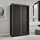 masseno Schwebetürenschrank Nisse 120 x 205 x 60 cm Schwarz