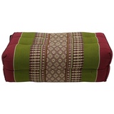 Yogakissen Meditations-Yogakissen Thaimassage Kissen 35x18x12, angenehm, weich, unterstützend, rot-grün grün|rot