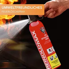 Xenotec Premium Feuerlöschspray – 2 x 750ml – Wandhalter - Stopfire – Autofeuerlöscher – REINOLDMAX – inkl.2 Wandhalterung schwarz – wiederverwendbar
