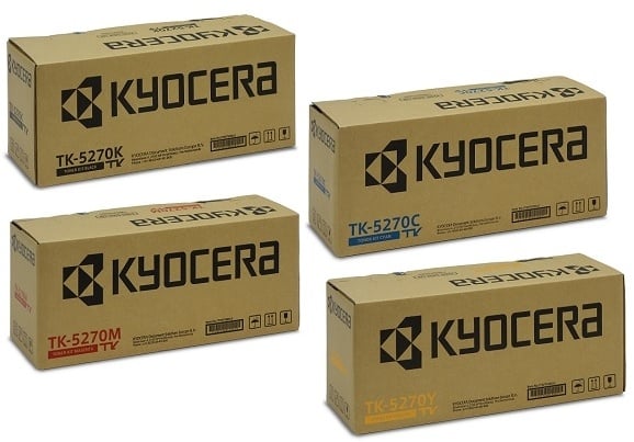 Kyocera Toner-Set TK-5270 Schwarz Cyan Magenta Yellow Toner Ecosys P6230 M6230 M6630 TK5270 Original Vorteilspaket Pack Tonerset Multipack 5270 TK-5270K TK-5270C TK-5270M TK-5270Y