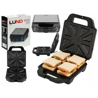 VOREL Sandwichmaker für 4 Toasts, 1400W, Edelstahl,