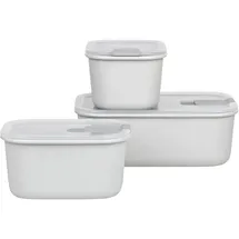Mepal Frischhaltedose rechteckig weiß 19,9 x 14,1 x 14,2 cm 2 x 0,45 l + 1 l 3-teiliges Set