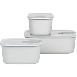 Mepal Frischhaltedose rechteckig weiß 19,9 x 14,1 x 14,2 cm 2 x 0,45 l + 1 l 3-teiliges Set