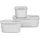 Mepal Frischhaltedose rechteckig weiß 19,9 x 14,1 x 14,2 cm 2 x 0,45 l + 1 l 3-teiliges Set