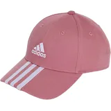 Adidas Unisex 3-Stripes Cotton Twill Baseball Cap, Preloved Crimson/White, M