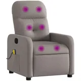 vidaXL Massagesessel Taupe Stoff