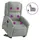 vidaXL Massagesessel mit Aufstehhilfe Elektrisch 144,5 x 82 x 0 cm Hellgrau Samt