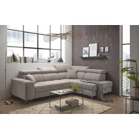 ED EXCITING DESIGN Ecksofa Sydney L-Form«, (2 St.), frei im Raum stellbar, mit Bettkasten, inkl. Kopfteilverstellung beige