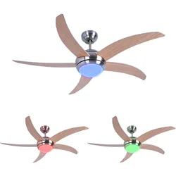 Decken Ventilator Leuchte Timer Kühler Anti Mücken Leuchte DIMMBAR im Set inkl. RGB LED Leuchtmittel