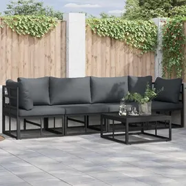 vidaXL Garten-Sofa-Set 4-tlg. schwarz