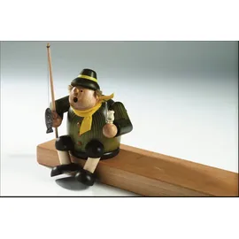 KWO Räuchermann Kantenhocker Angler 18 cm grün