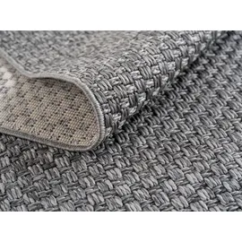 Ayyildiz Teppiche Outdoorteppich IBIZA 1901, rechteckig, Höhe: 5 mm, Läufer, In und Outdoor, Sisaloptik, Wohnzimmer, Aussenbereich grau 80 cm x 150 cm x 5 mm