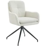CLP Esszimmerstuhl Creme, Textil, 58x85x63 cm, Esszimmer, Stühle, Esszimmerstühle, Vierfußstühle