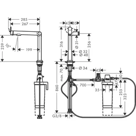 Hansgrohe Aqittura M91 Einhebelmischer Chrom