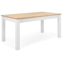 Homestyle4u Esstisch Tisch Küchentisch Ausziehbar Holz Weiß Wohnzimmer (kein Set) weiß