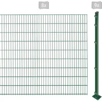 Arvotec Doppelstabmattenzaun ARVOTEC "EASY 183 zum Aufschrauben", grün (dunkelgrün), H:183cm, Stahl, Kunststoff, Zaunelemente, Zaunhöhe 183 cm, Zaunlänge 2 - 60 m