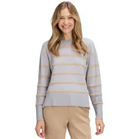 Betty Barclay Strickpullover mit gerippten Abschlüssen, Hellgrau, 48