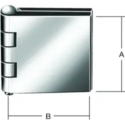 VORMANN Wagentürscharnier kantig B60xH40mm,ungebohrt blank