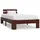 vidaXL Massivholzbett 90 x 200 cm H2 Dunkelbraun