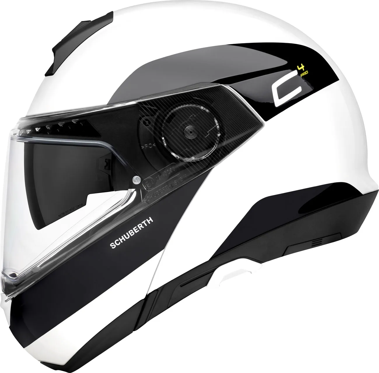 Schuberth C4 Pro Fragment, casque à bascule - Blanc/Noir - XS (52/53)