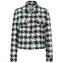 More & More kurze, weite, karierte Jacke in houndstooth blue haze | Gr.: 38