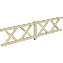 Brüstungsgeländer SKANHOLZ "Andreaskreuz", beige (natur), H:84cm L:400cm, Geländer