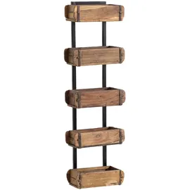 Woodkings Wandregal Ziegelform 5er 40 x 20 x 10 cm Braun