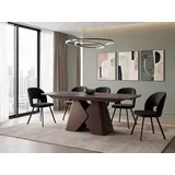 WFL GROUP Vanta 180 x 76 x 90 cm ausziehbar Dunkelgrau