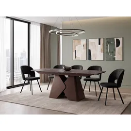 WFL GROUP Vanta 180 x 76 x 90 cm ausziehbar Dunkelgrau