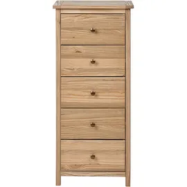 Beliani Kommode mit 5 Schubladen 50 cm Braun