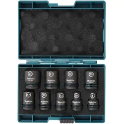 Makita IMPACT BLACK Schlagnuss-Set 9-teilig - 1/2 Zoll -  Impact Black - E-16564