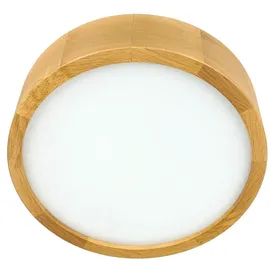 Licht-Erlebnisse Deckenleuchte Wohnzimmer Eiche rund Holz Lampe