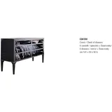 BIZZOTTO Sideboard 50 x 90 x 141 cm Schwarz