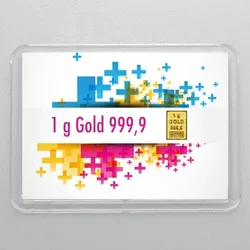 Goldbarren 1g Konfirmation/Kreuze (Flip)
