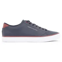 Tommy Hilfiger TH HI VULC CORE LOW LEATHER ESS Vulkanisierte Sneaker Herren, Blau (Desert Sky), 44 EU