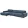 58 aufm Kessel SOFA mit Longchair links Kattryna Cordstoff blau | Gr.: onesize
