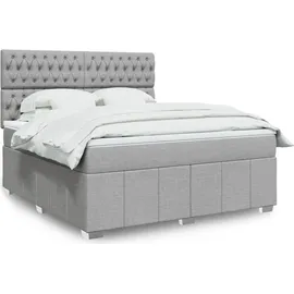 vidaXL Boxspringbett 180 x 200 cm Hellgrau