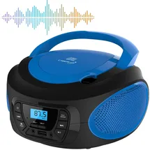 Cyberlux Tragbarer CD-Player Kinder Radio | AUX-In | Kopfhöreranschluss | Radio | Boombox blau
