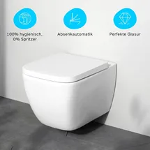 AM.PM Wand-WC mit WC-Sitz Weiß