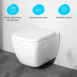 AM.PM Wand-WC mit WC-Sitz Weiß