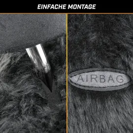Walser Autositzbezug Lammfell Trish schwarz 1-teilig