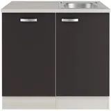 OPTIFIT Faro220 Spülenschrank-Set  cm Anthrazit