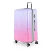 Suitline - Großer Reisekoffer mit Erweiterung, Trolley Hartschale glänzend Farbverlauf, 4 Rollen,TSA, Sakura
