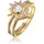 Elli Ring-Set Mond Sonne Zirkonia 2er Set 925 Sterling Silber vergoldet goldfarben 56