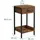 Relaxdays Beistelltisch mit Schublade & Ablage, braun/schwarz