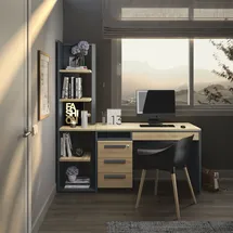 Gami Kinderschreibtisch ARCADE 126 x 76 x 61 cm Eiche schwarz